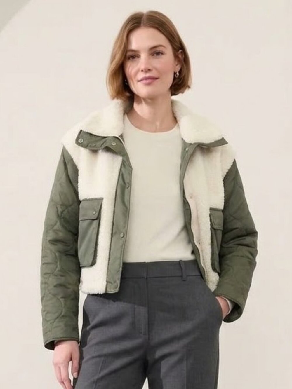 Athleta Fleece Hybrid Jacket